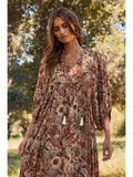 Curvy Bohemian Floral Maxi Dress