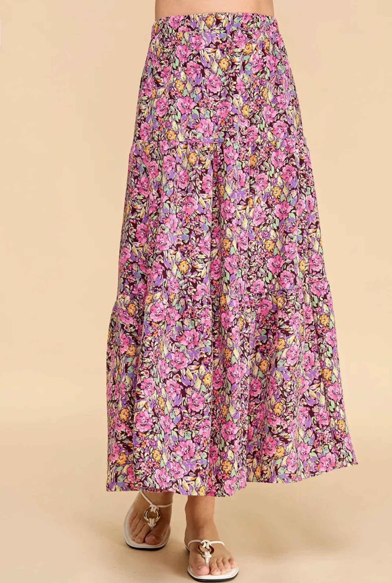 Burgundy Floral Maxi