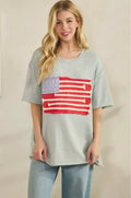 Curvy American Flag Shirt