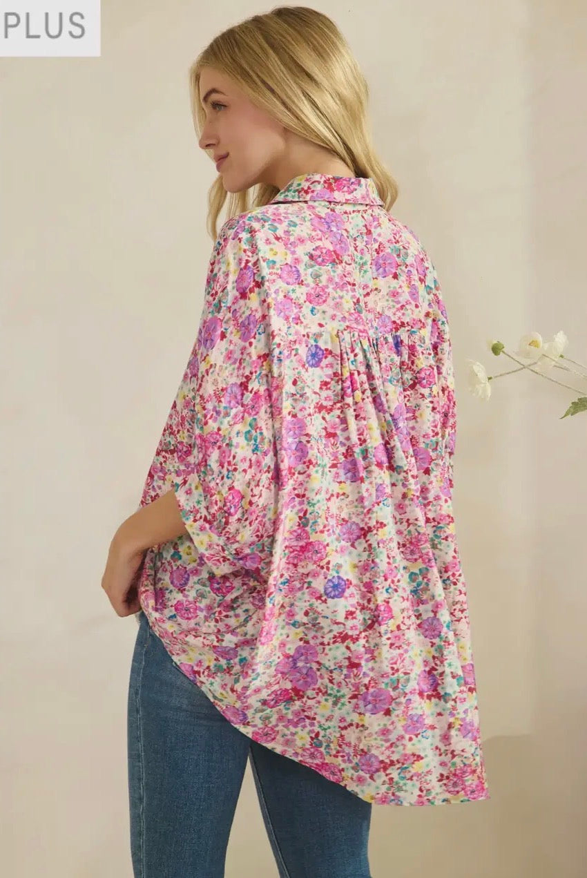 Curvy Blossom Breeze Top