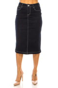 Dark Denim Indigo Skirt