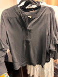 Curvy Cascading Sleeve Top