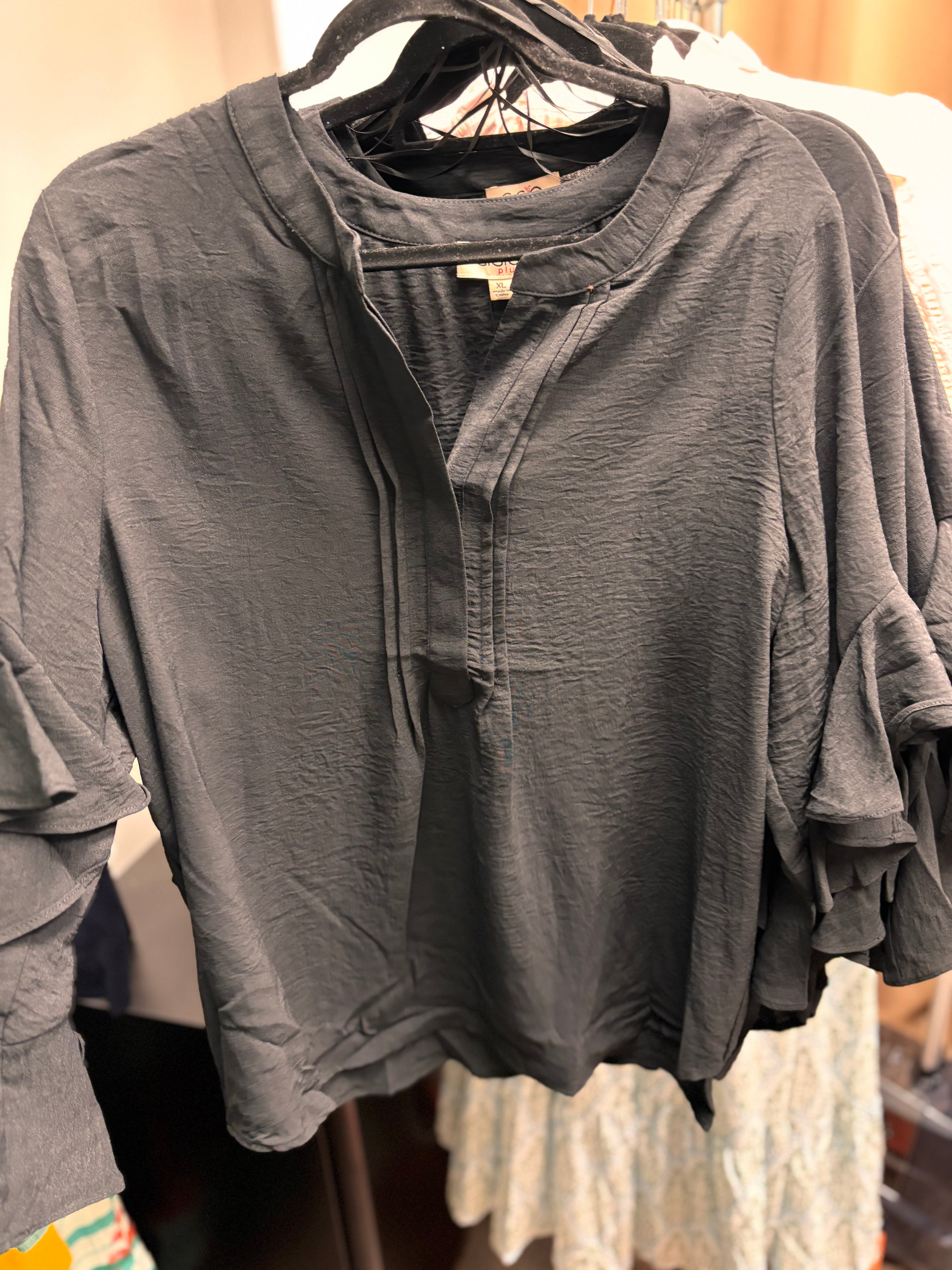 Curvy Cascading Sleeve Top