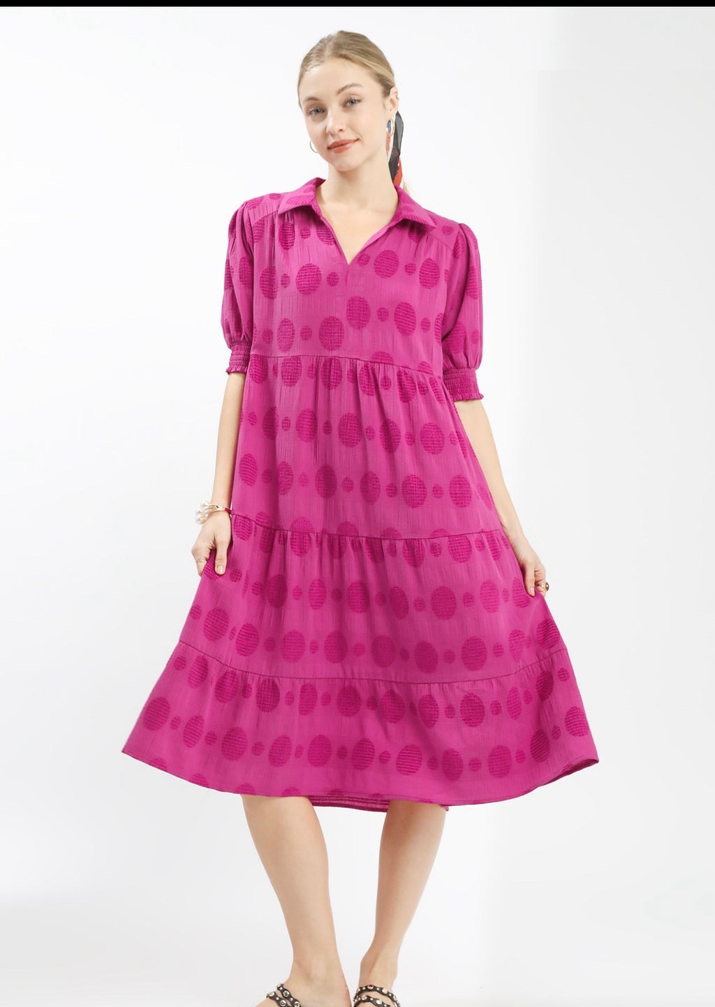 Blossom Dot Tiered Dress