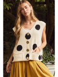 Polka Dot Sweater Vest
