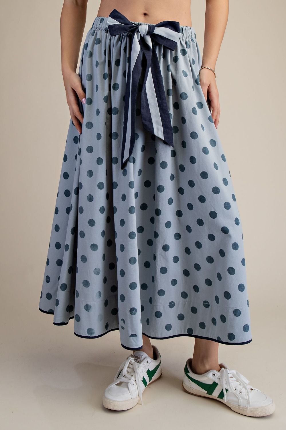 Polka Dot Midi Skirt