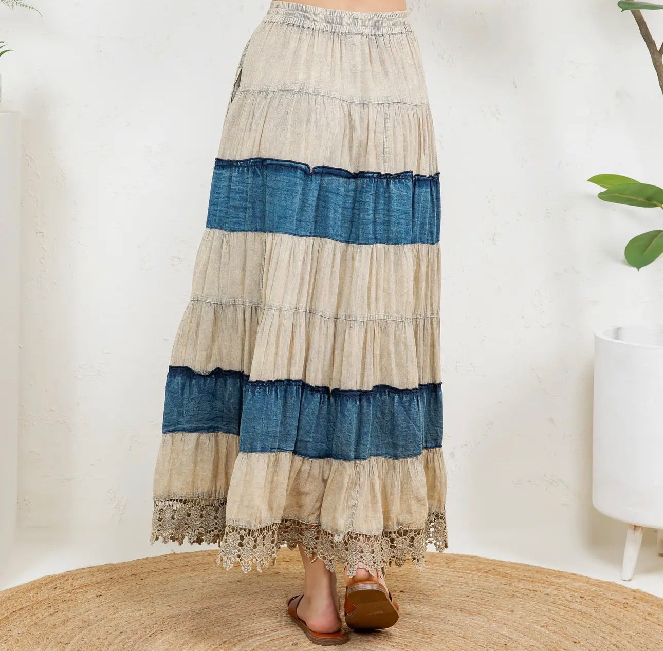 Denim Drift Maxi Skirt
