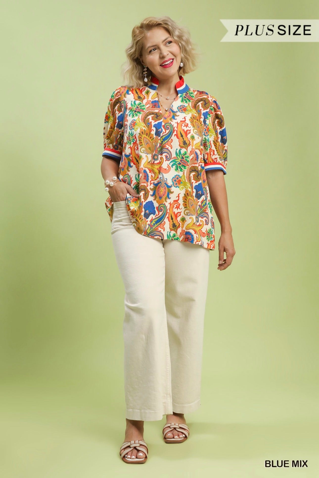 Curvy Paisley Polo