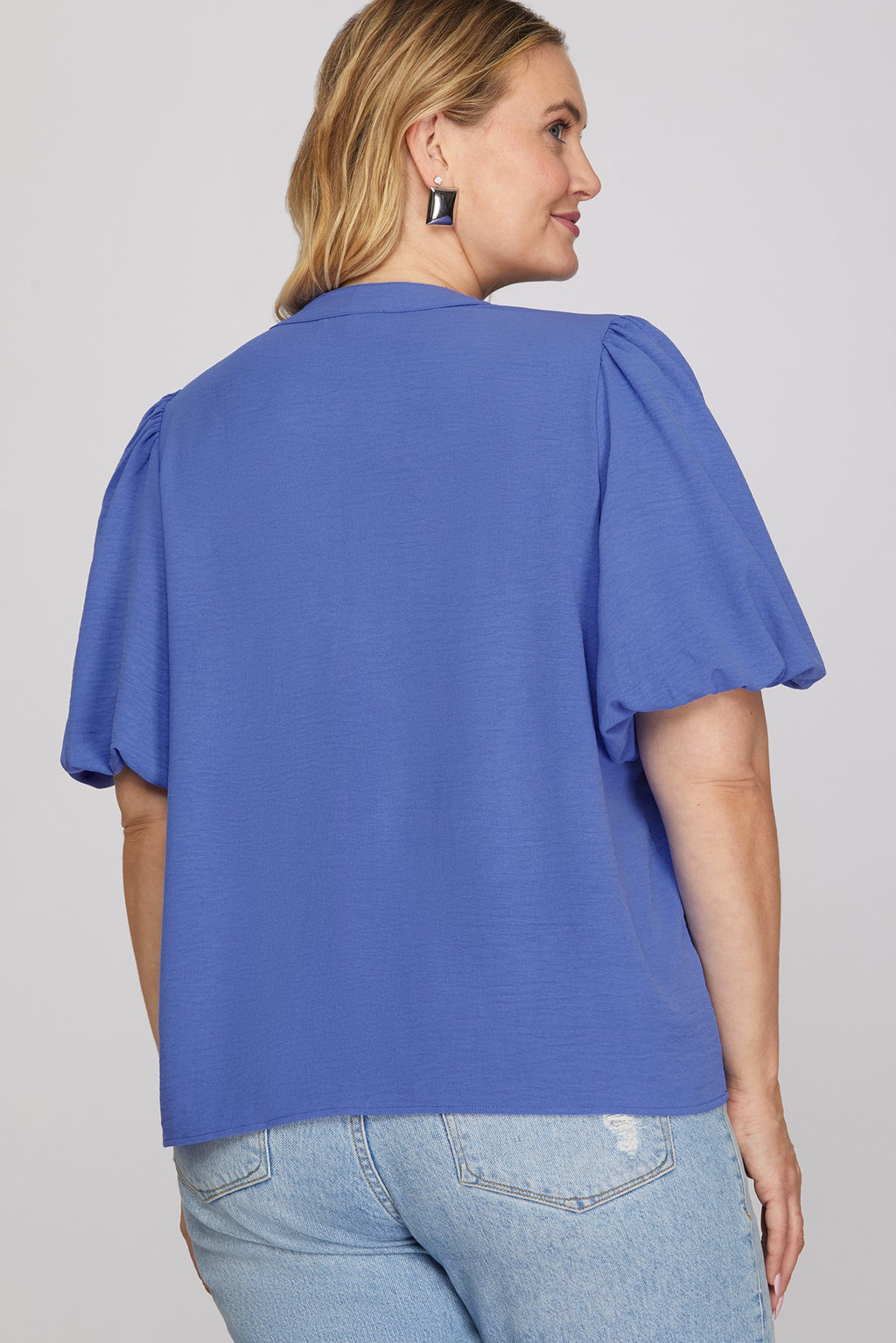 Pintuck Puff Sleeve Top