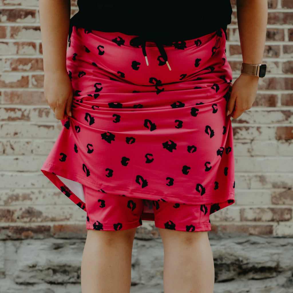 Hot Pink Leopard Swimskirt