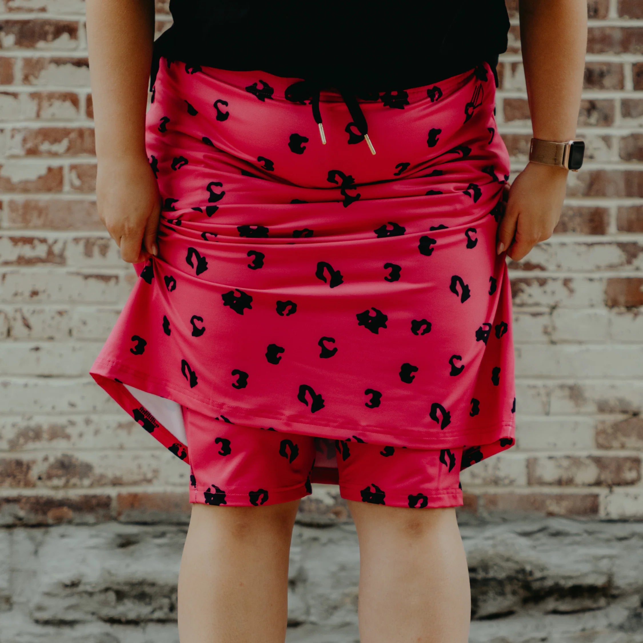 Hot Pink Leopard Swimskirt