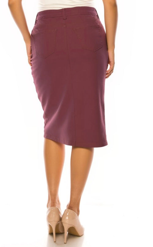 Cabernet Colored Skirt