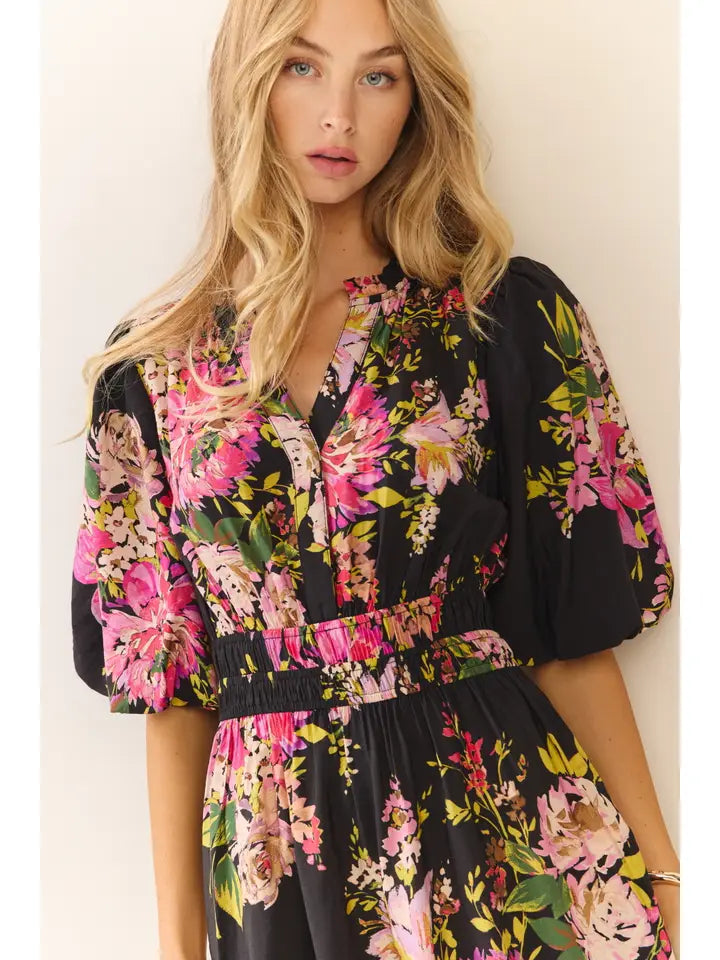 Midnight Floral Dress
