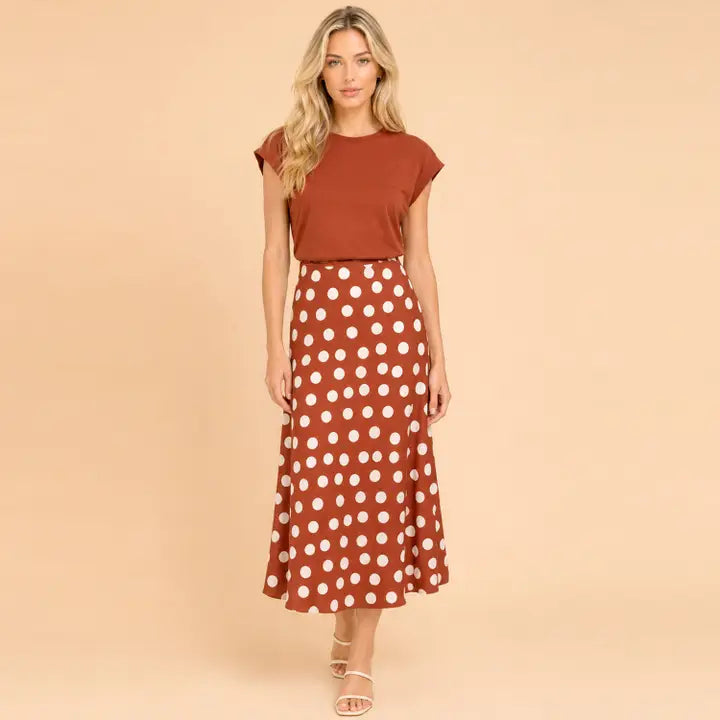 Polka Dot Pumpkin Skirt