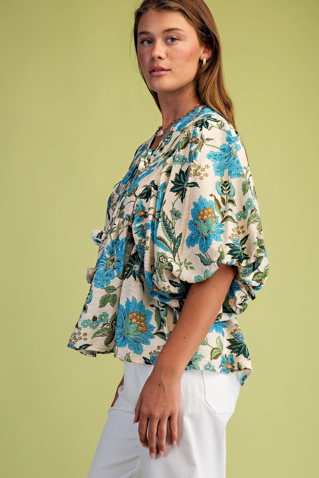 Tie-Front Botanical Top