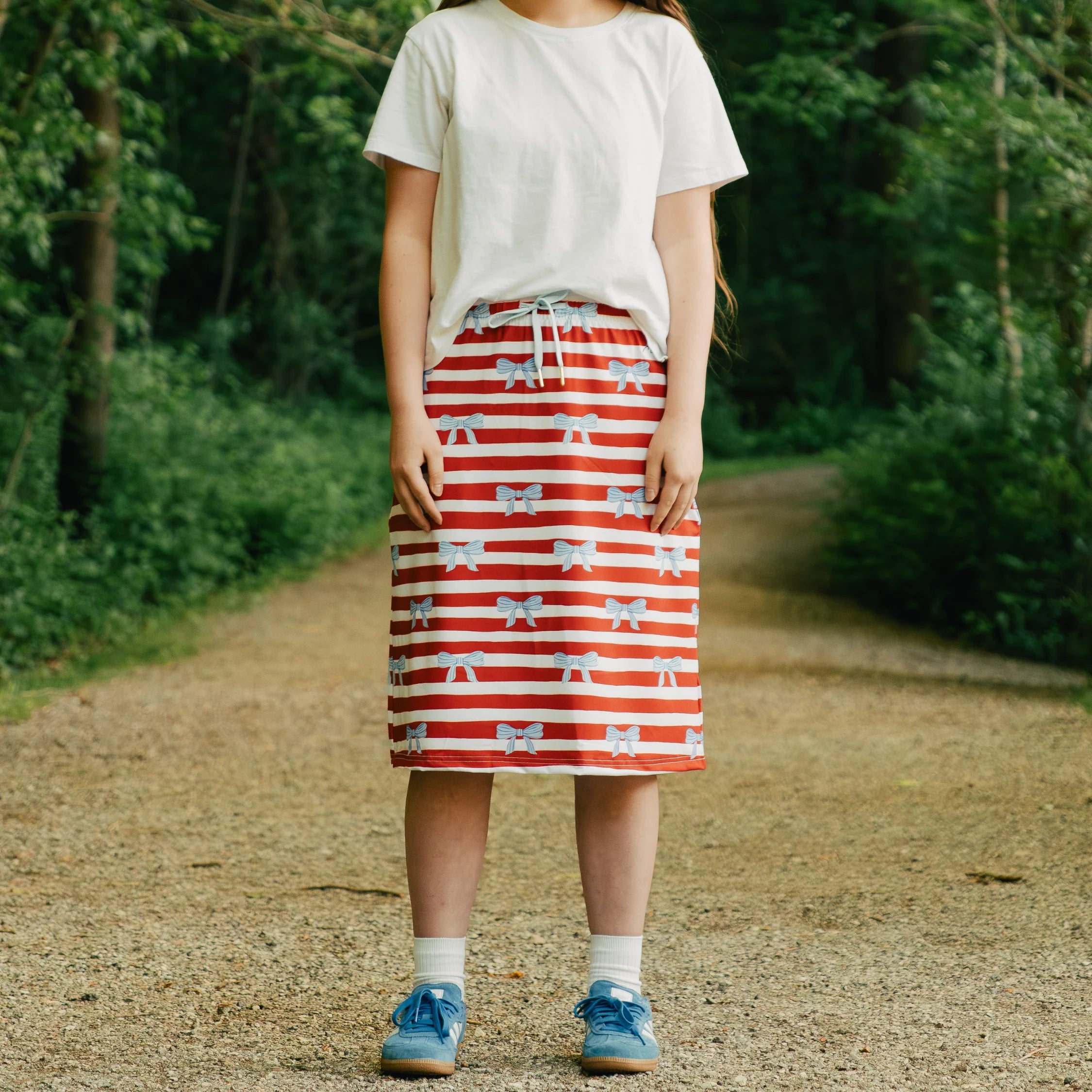 Red,White,and Cute Swimskirt