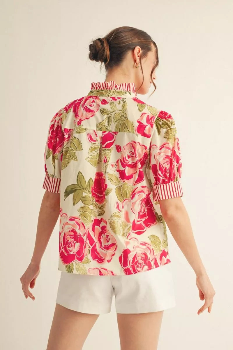 Enchanted Rose Garden Top