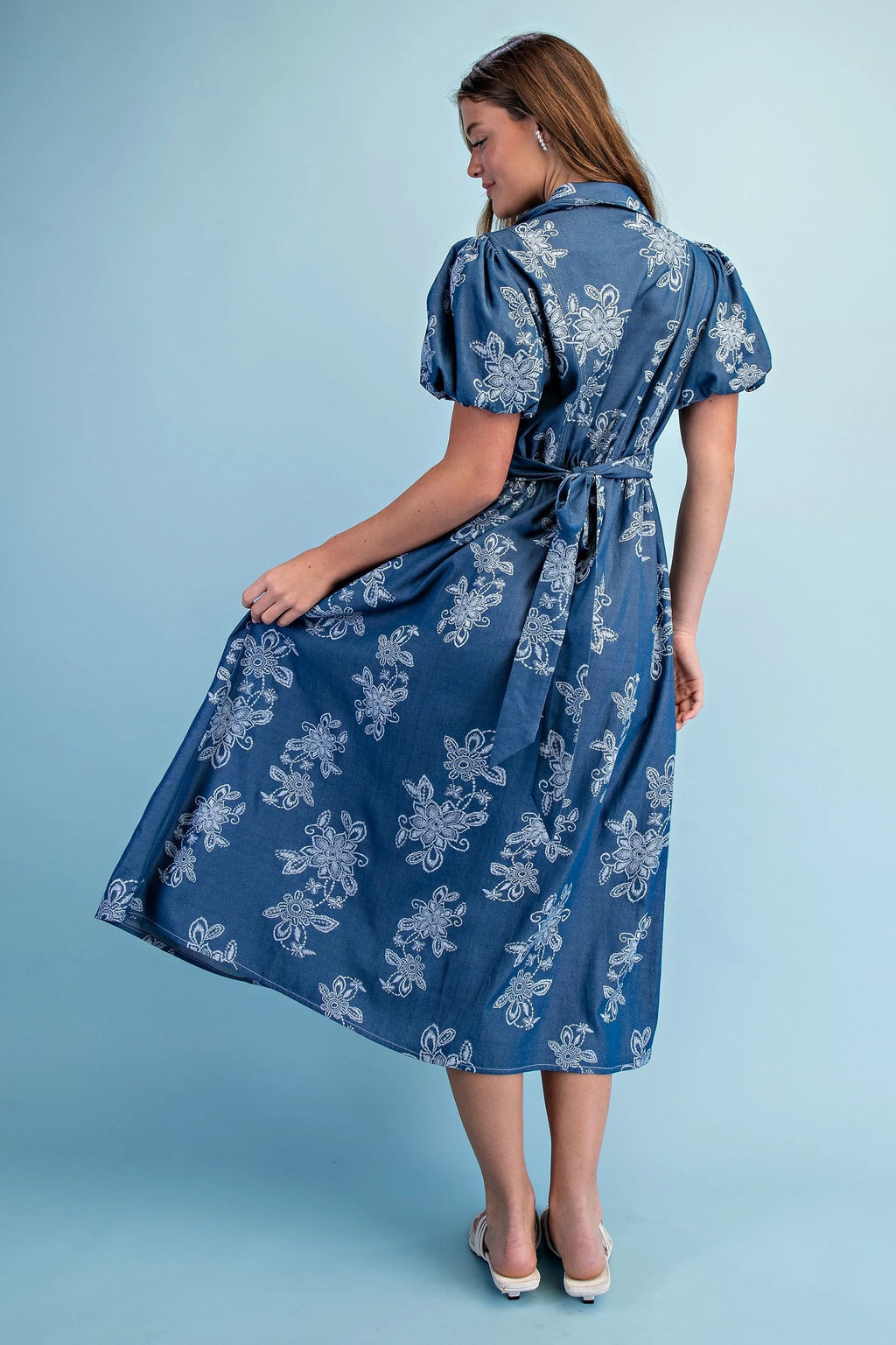 Floral Denim Dress