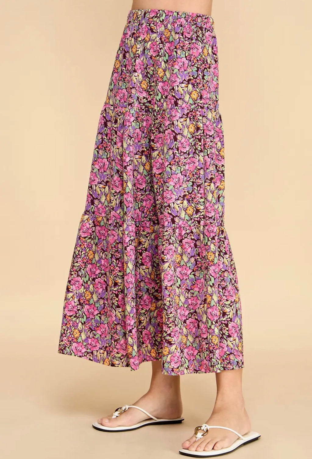 Burgundy Floral Maxi