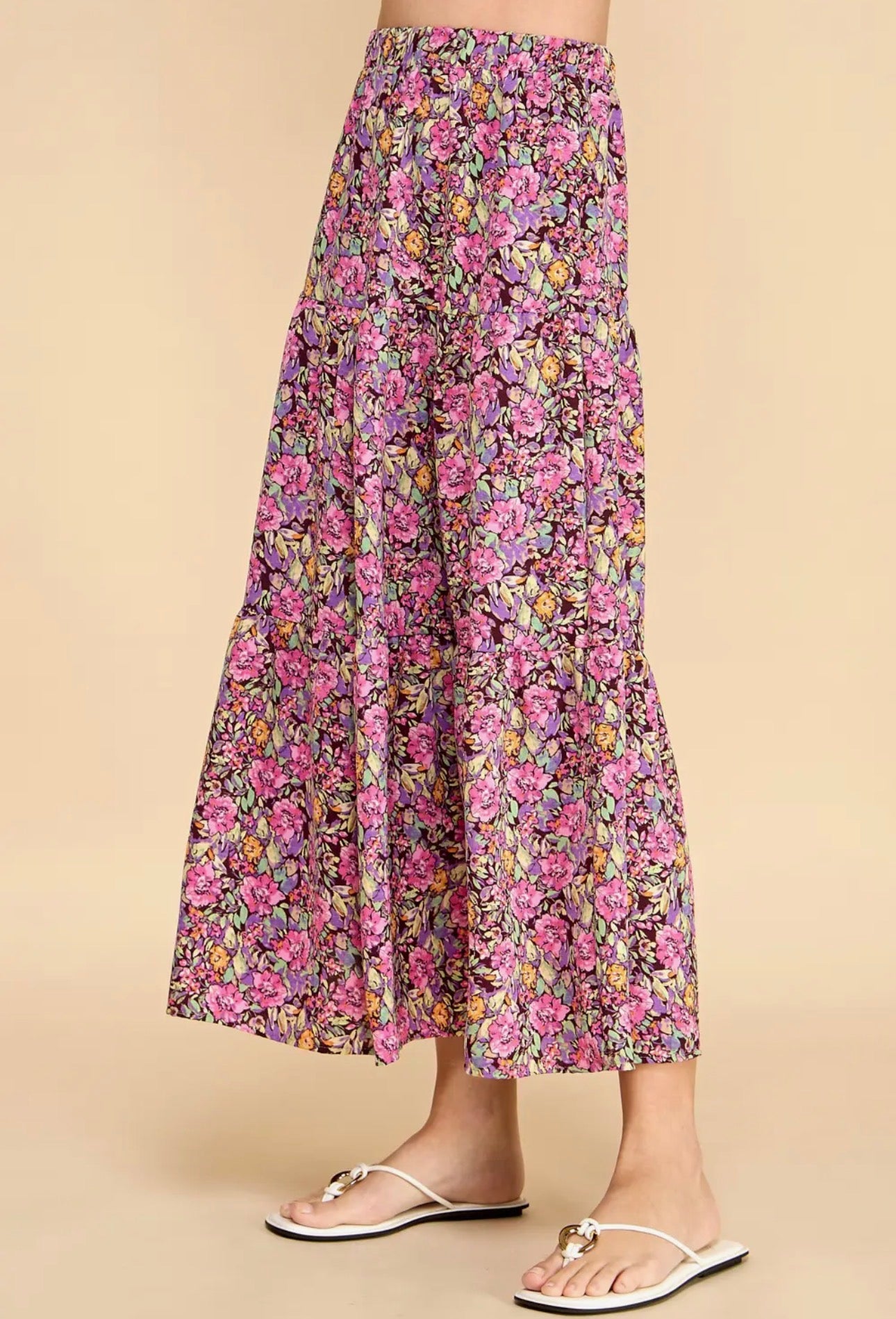 Burgundy Floral Maxi