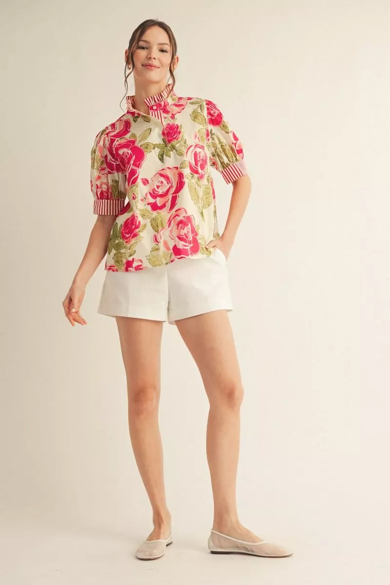 Enchanted Rose Garden Top