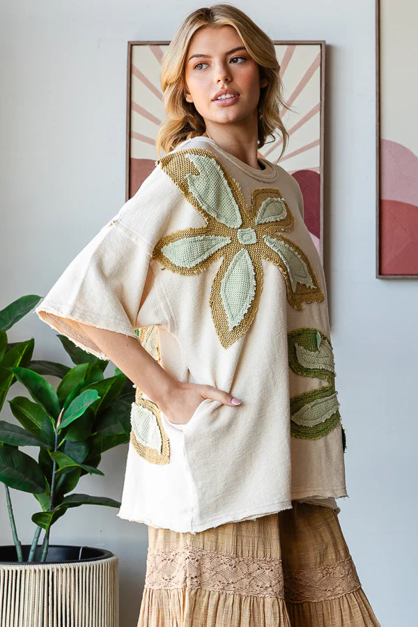 Magnolia Patch Top