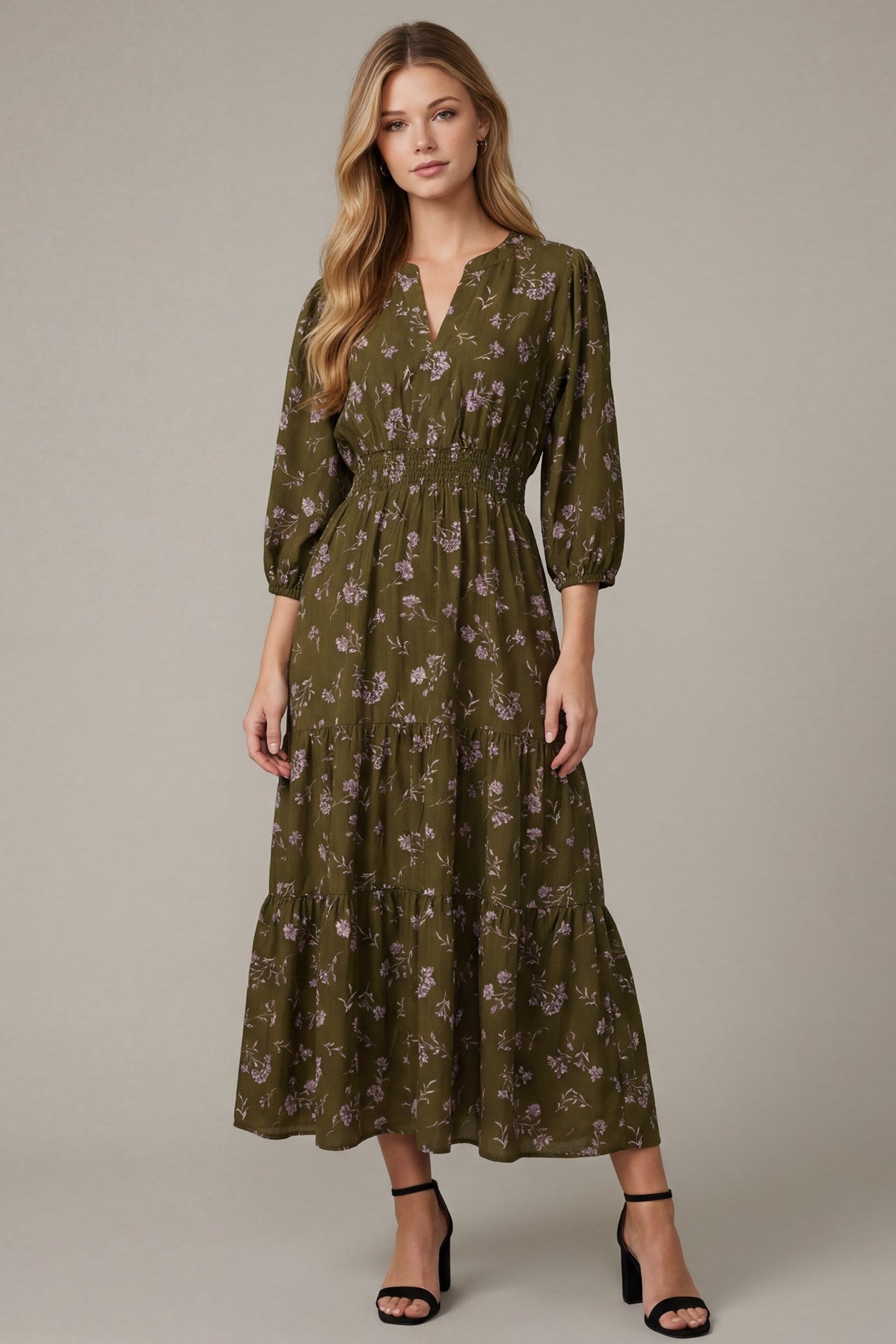 The Olive Branch Midi Dress