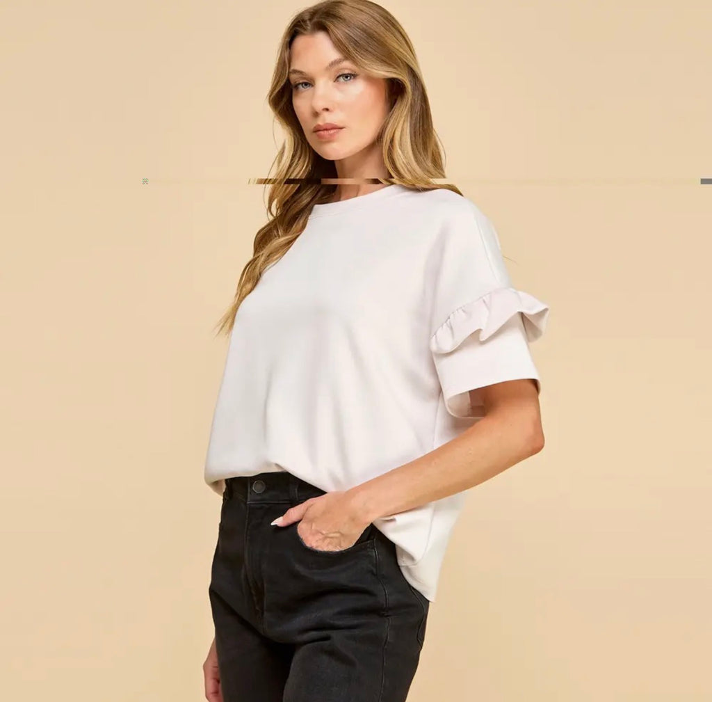 Every day Ruffle Sleeve Top