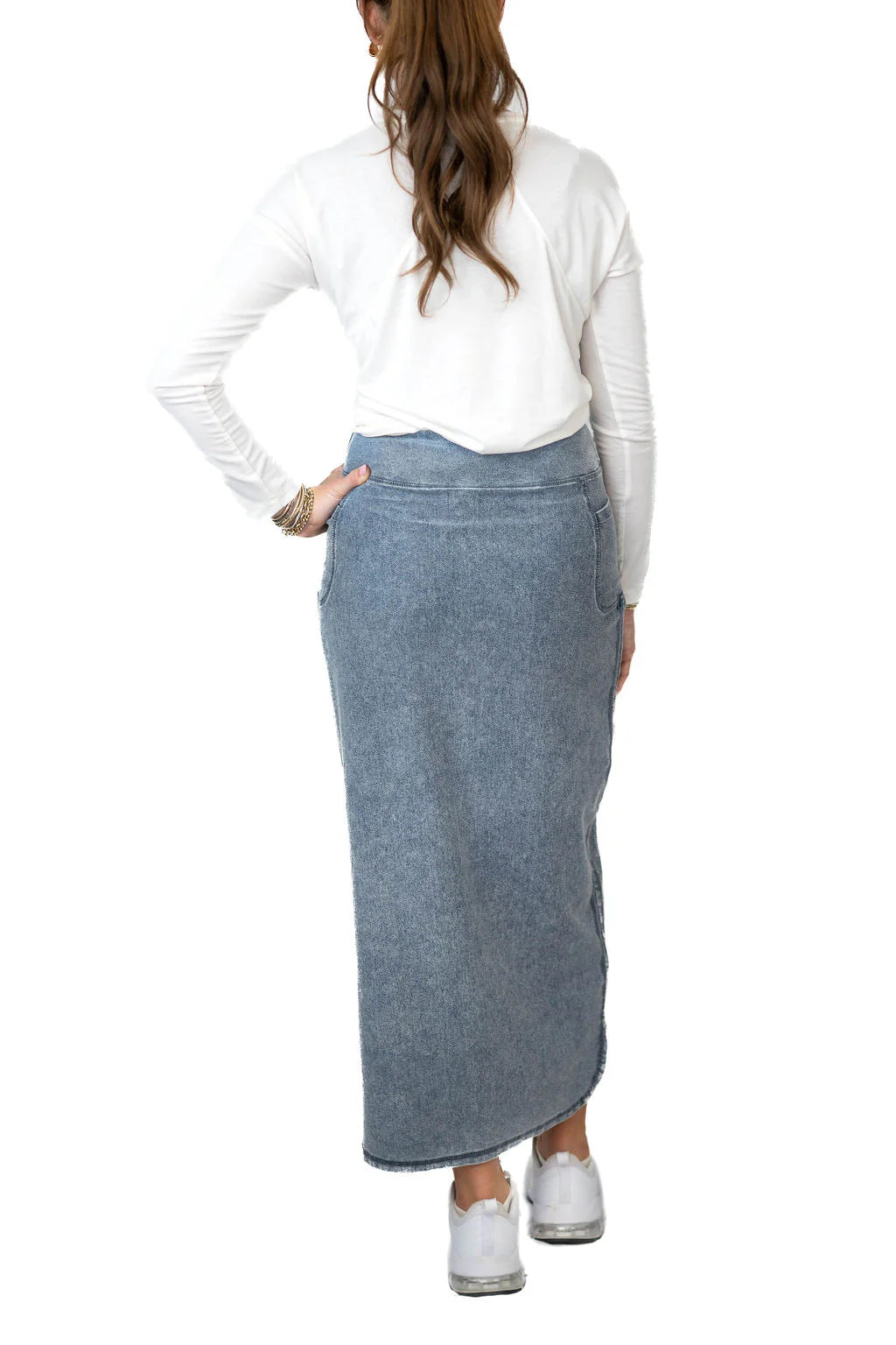 Snoga Flex Denim Maxi Skirt
