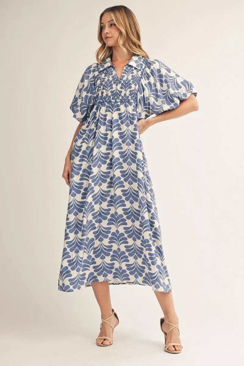 Curvy Denim Medallion Dress