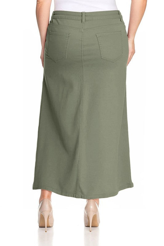 Curvy Long Greenwich Skirt