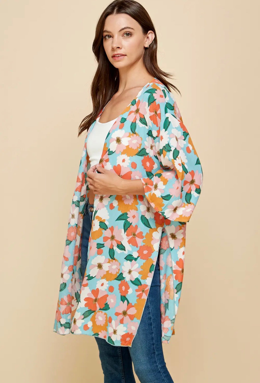 Retro Bloom Kimono