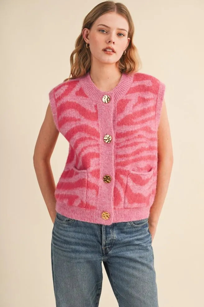 Tickled Pink Sweater Vest