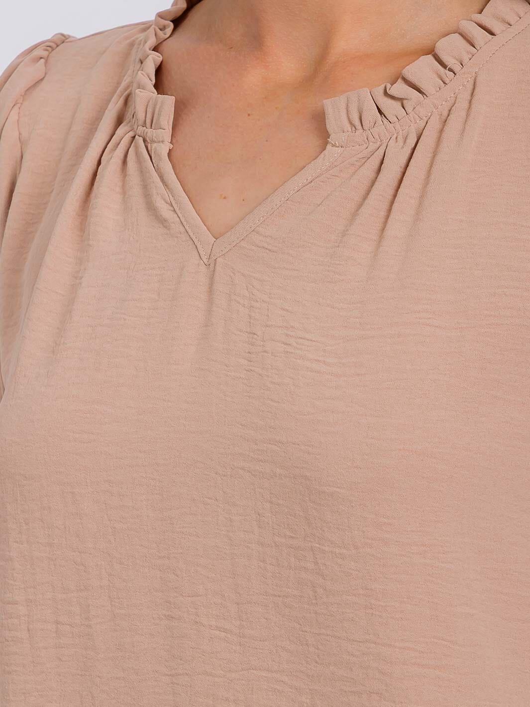 Solid Color Puff Sleeve Top