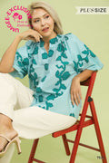 Curvy Floral Luxe Blouse