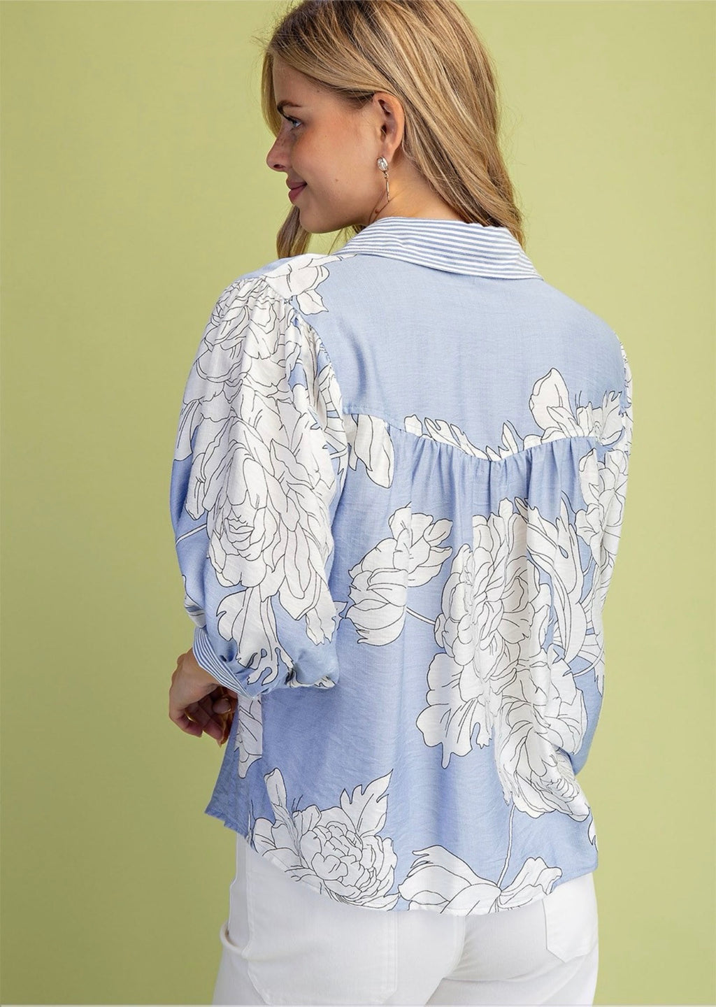 In Full Bloom Button Up Top