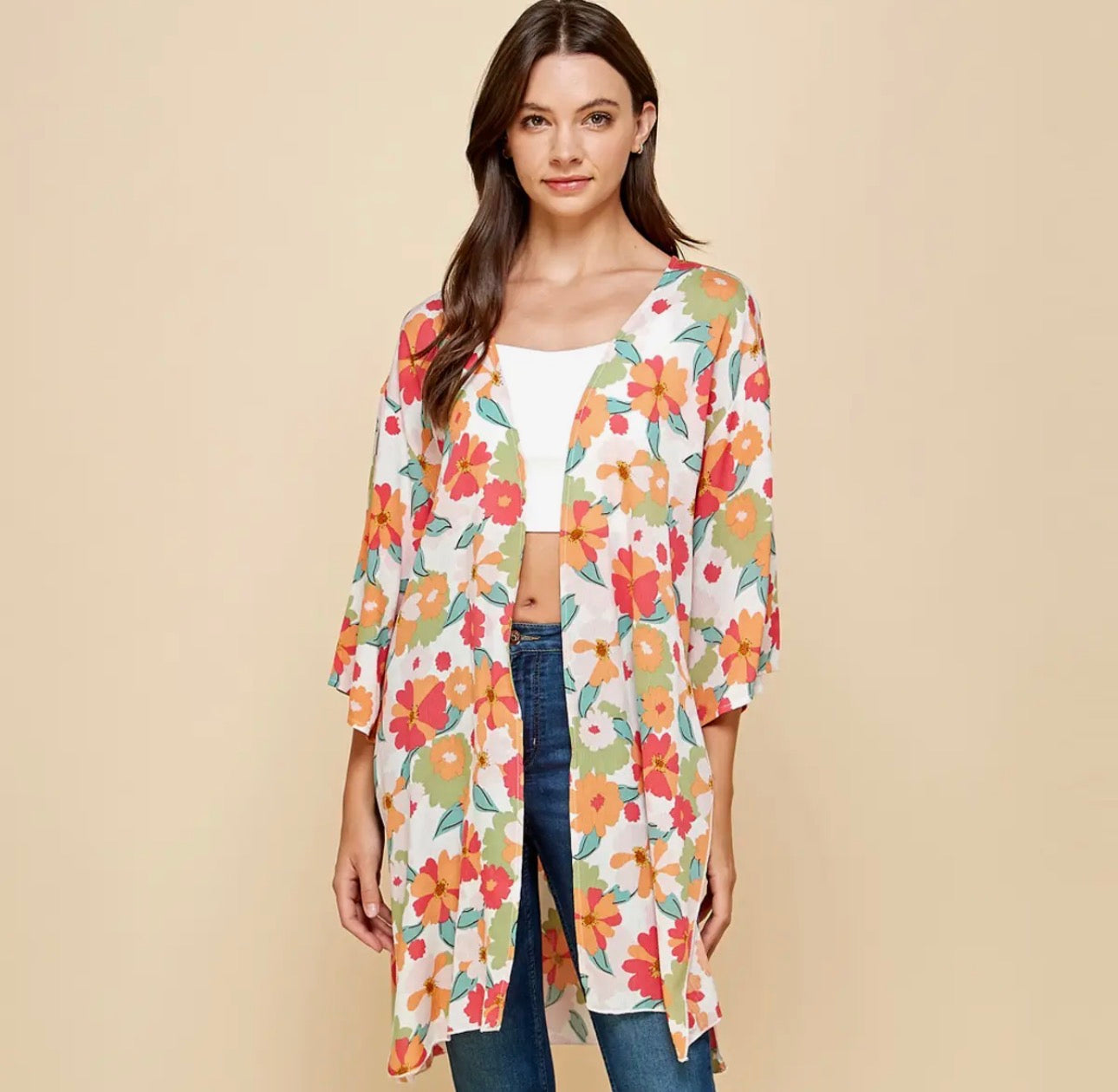 Retro Bloom Kimono