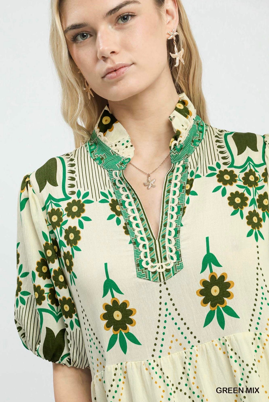 Provence Print Midi Dress