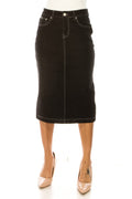 Black Denim Skirt