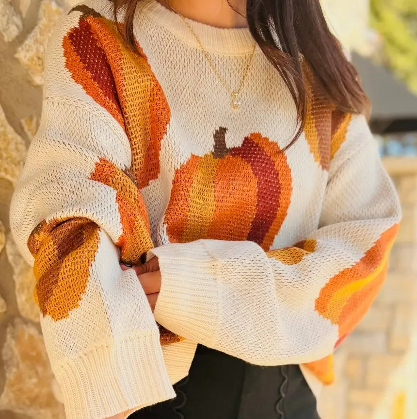Curvy Pumpkin Sweater
