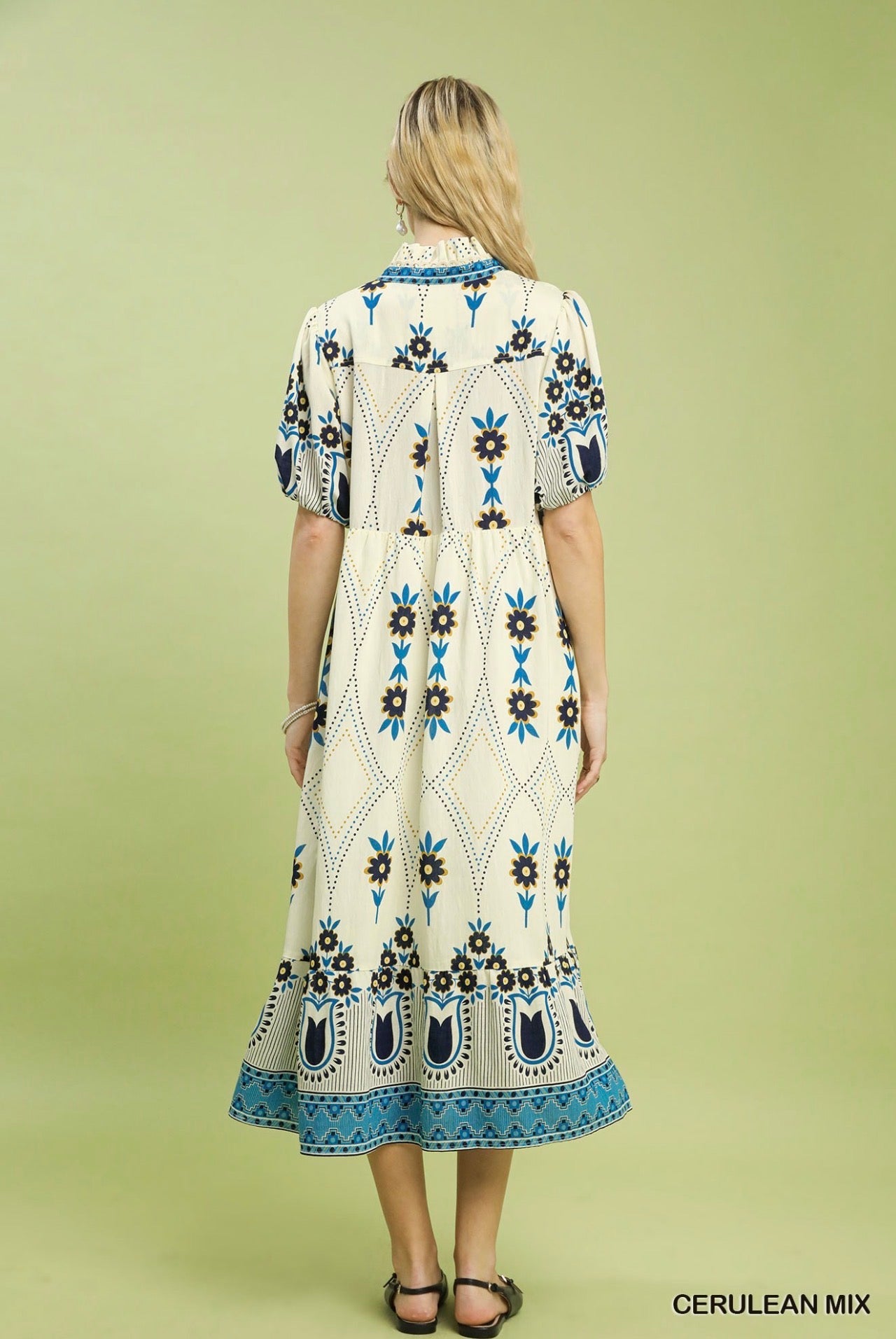 Provence Print Midi Dress