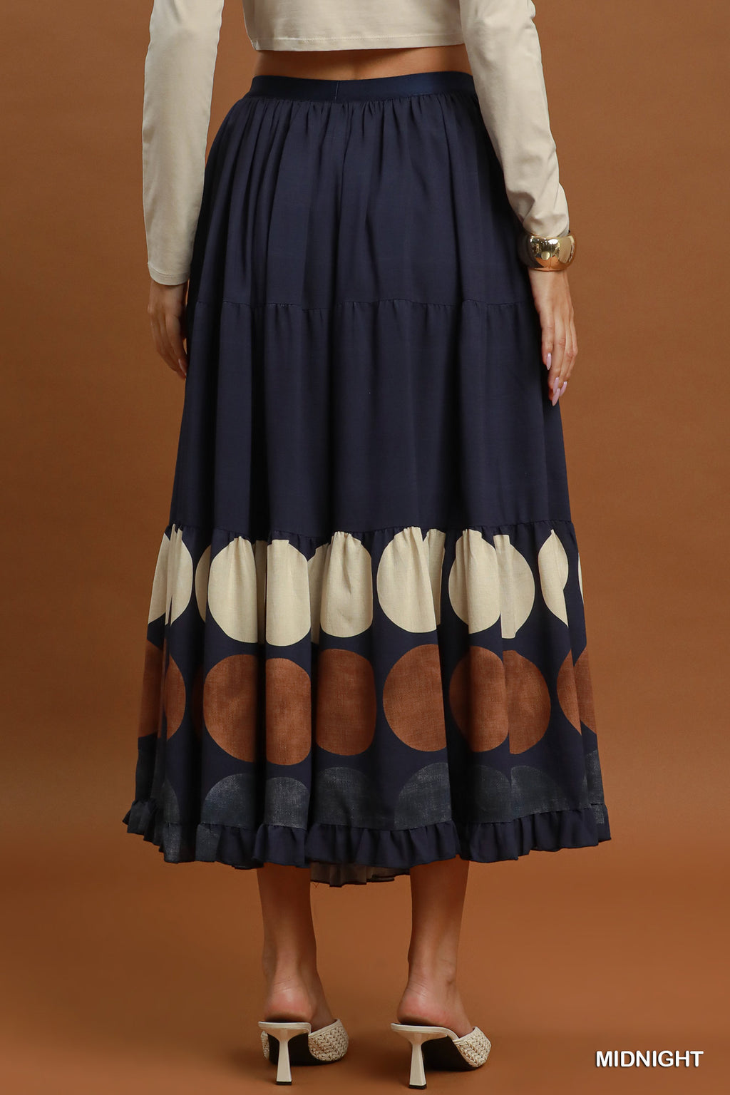 Midnight Dot Border Skirt
