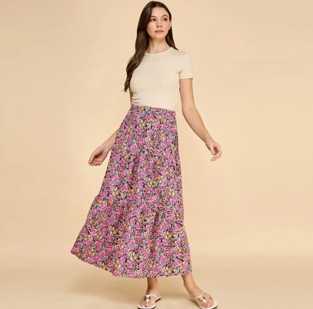 Burgundy Floral Maxi
