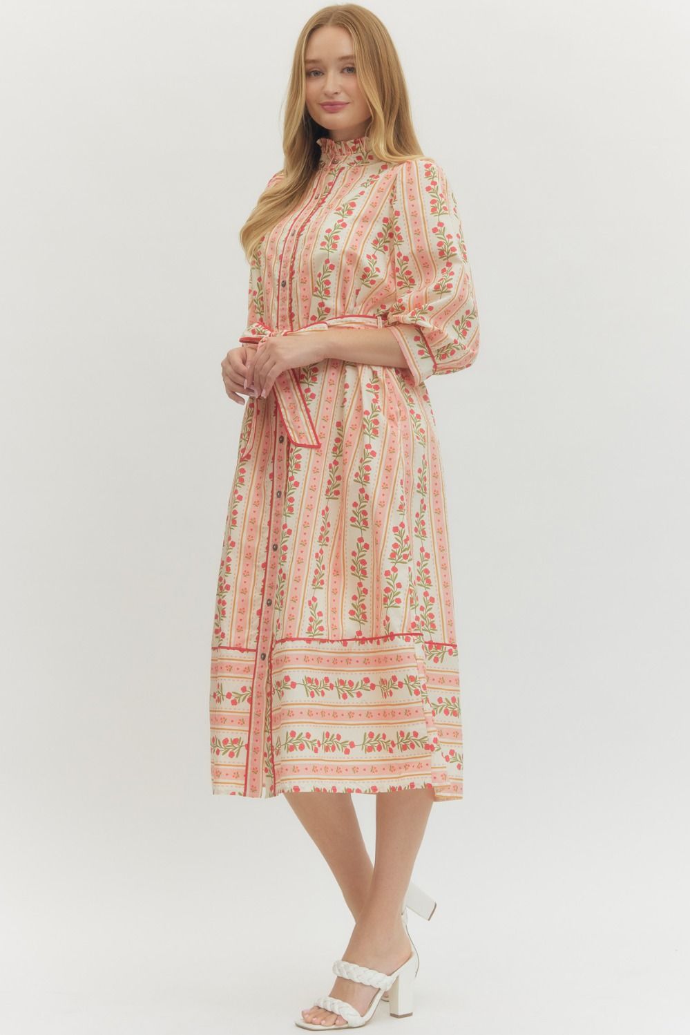 Rosette Garden Midi Dress