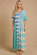 Curvy Coastal Striped Dress
