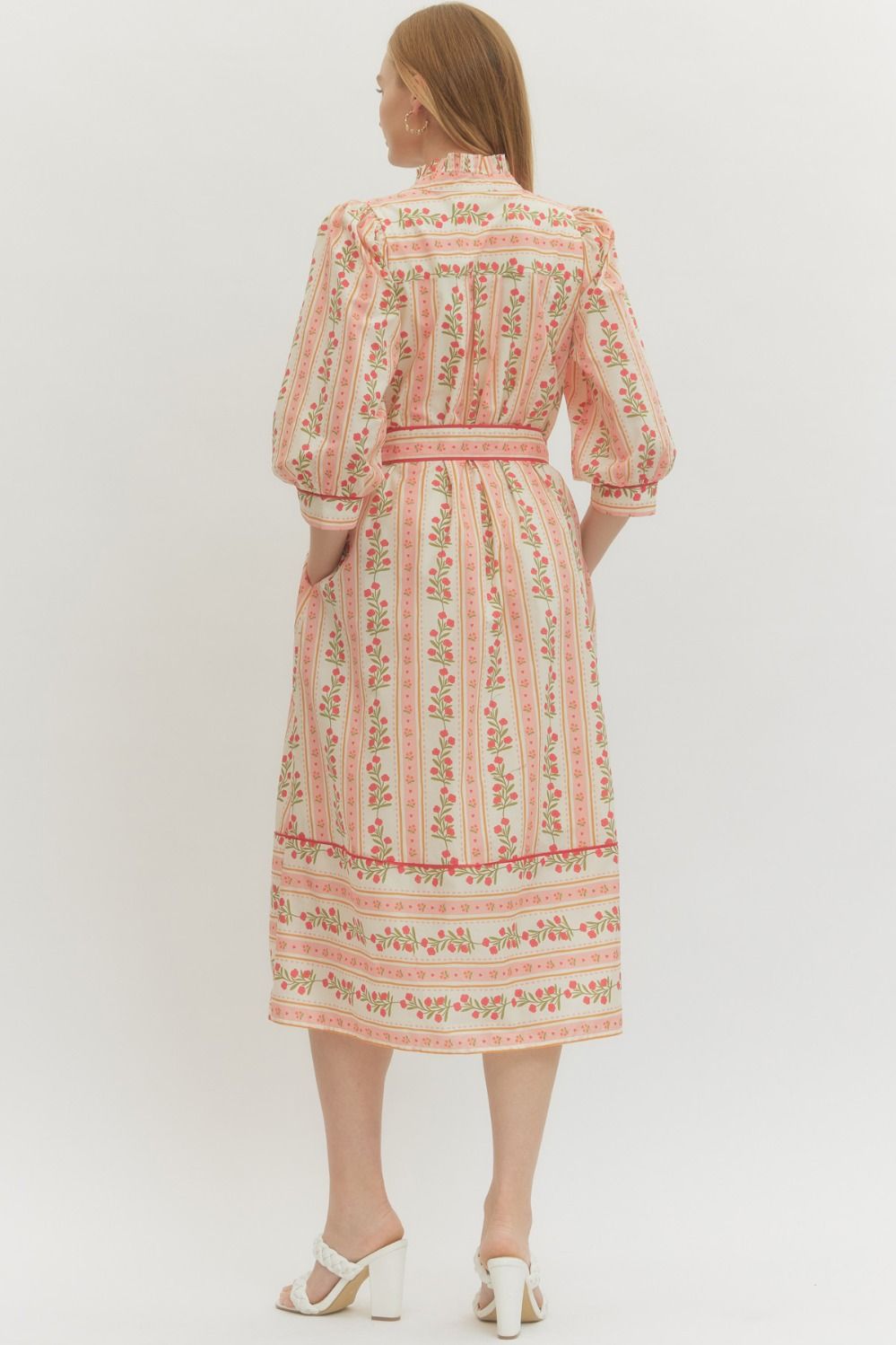 Rosette Garden Midi Dress
