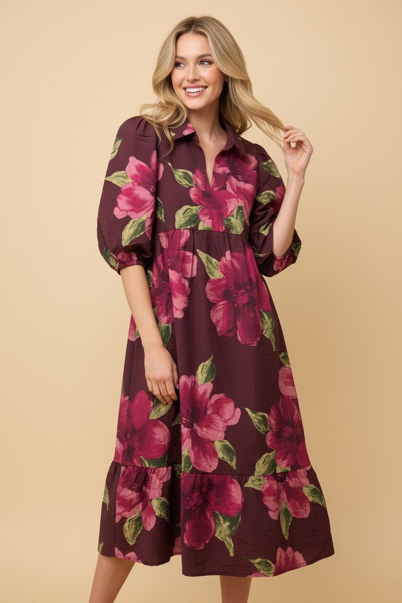 Maroon Bells Midi Dress