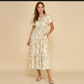 Magnolia Smocked Floral Midi