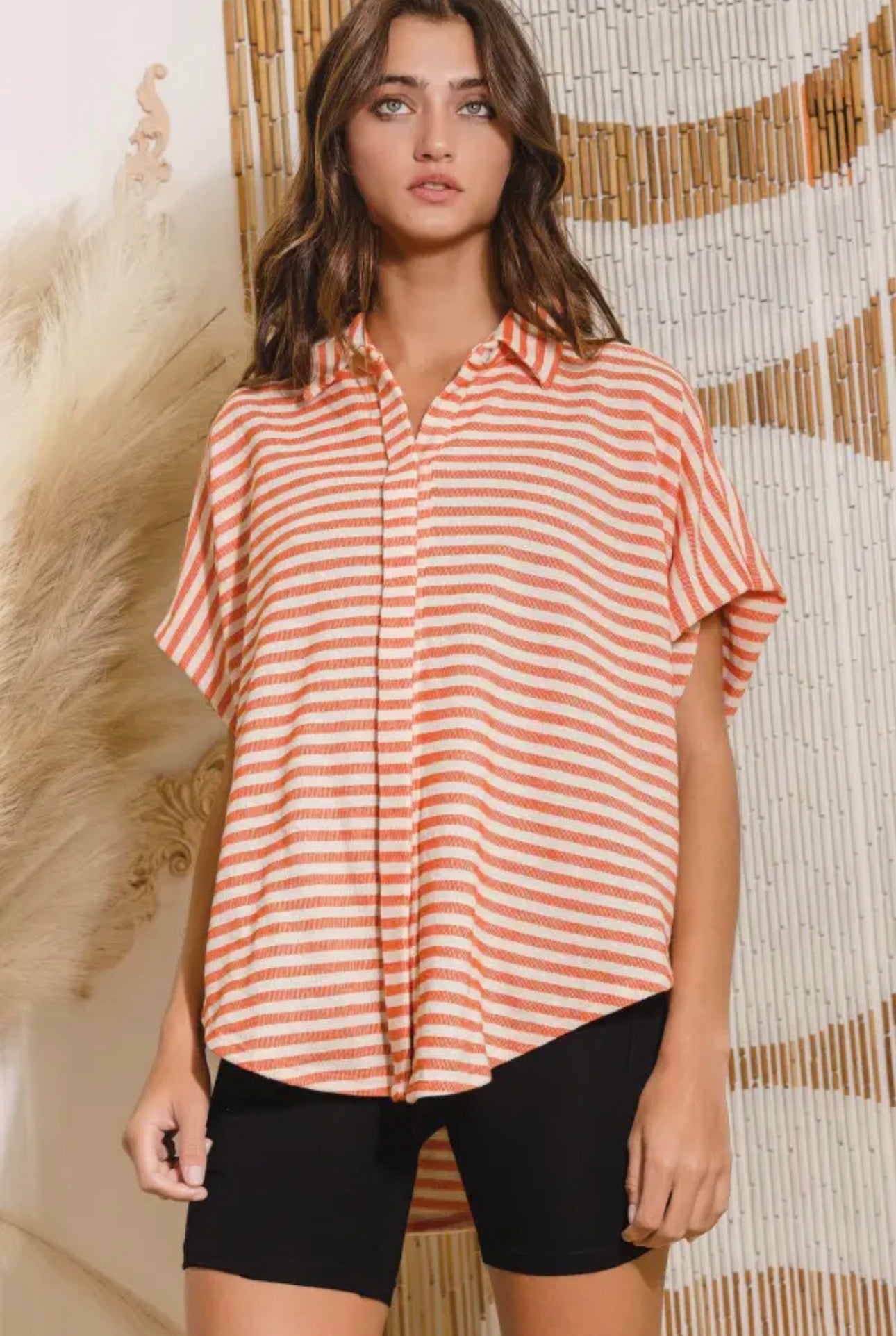 Oversized Striped Top