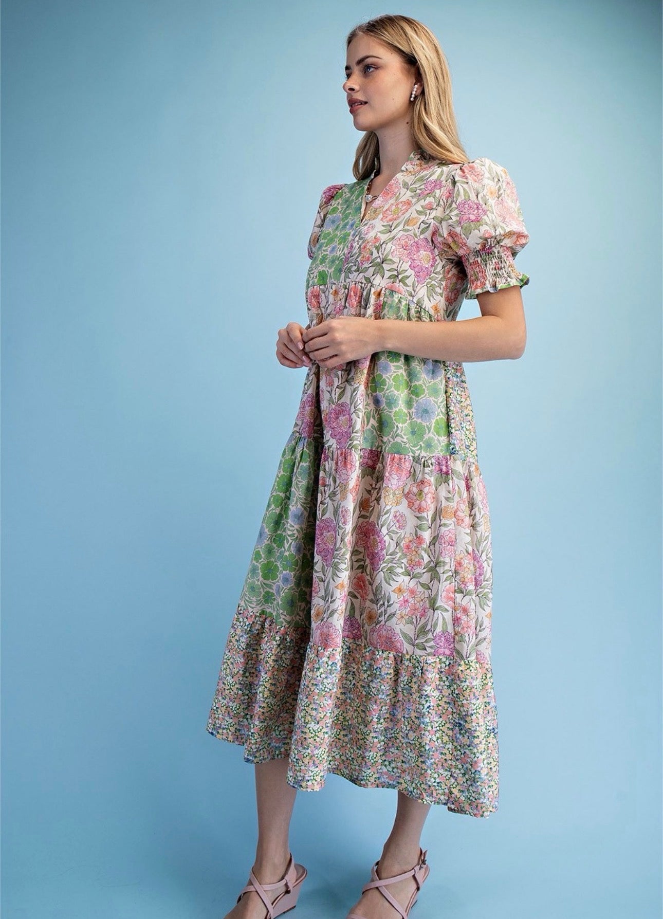 Garden Party Patchwork Dress